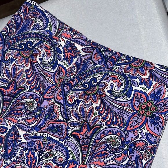 Isaac Mizrahi Vibrant Paisley Pants Size 6 - Picture 3 of 11